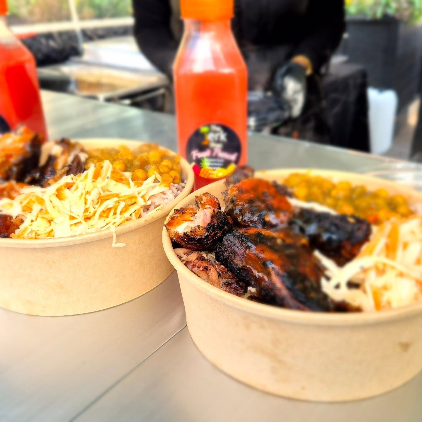 Jerk Shac food bowls close-up