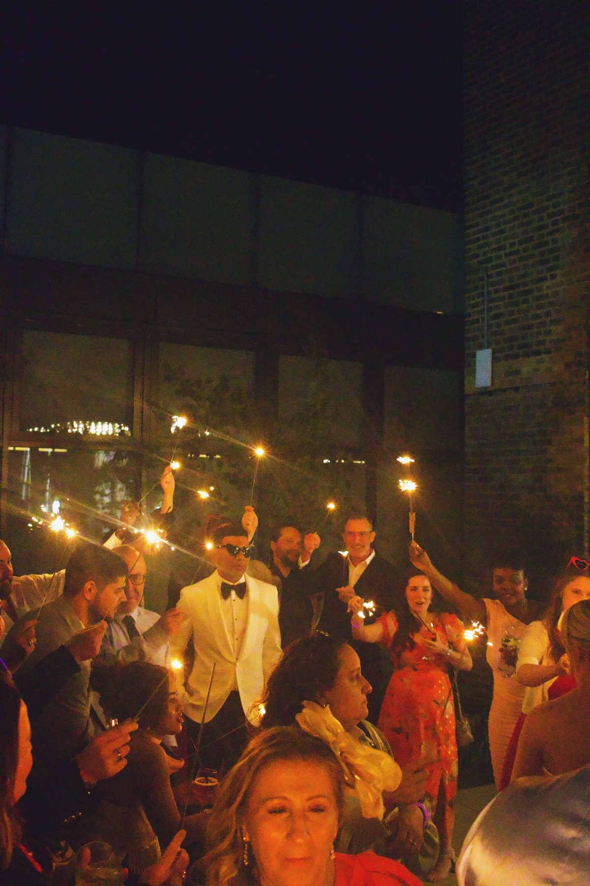 Wedding couple at a catered Jerk Shac event